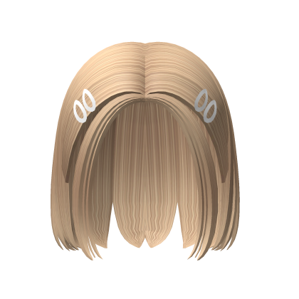 Blonde Cheap Preppy Bob Cut with Clips Roblox item