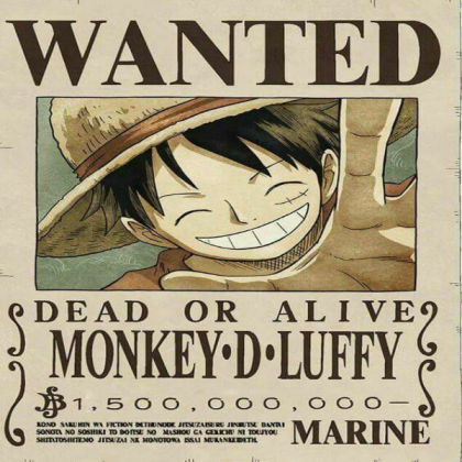Luffy Wanted Poster Roblox decal