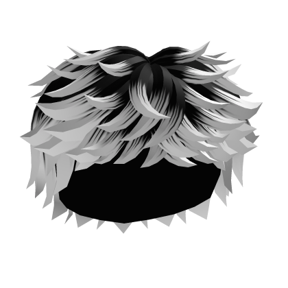 Black to White Messy Hair Roblox item