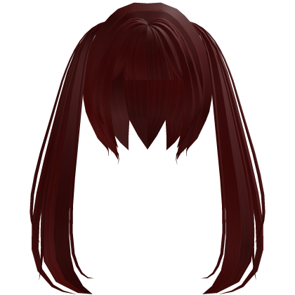 O_o cute moe long pigtails in red