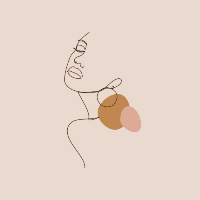 Minimalist women line art painting Roblox decal