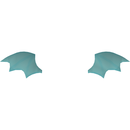 bat wings hairclip/ light blue