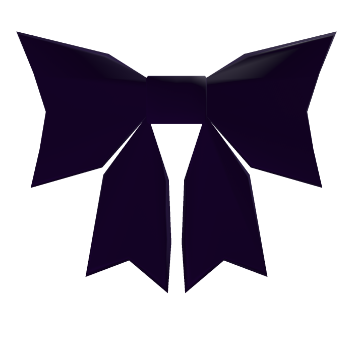 low poly purple bow