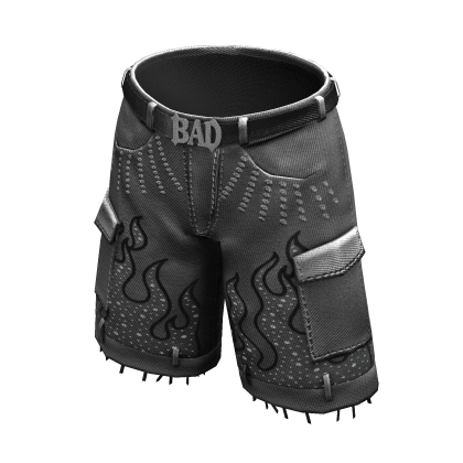 Grey Baggy Rhinestone Jorts thumbnail