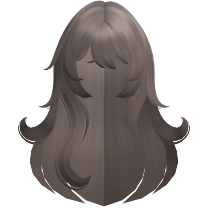 kawaii fluffy messy long anime hair ash brown