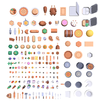 Low Poly Food Pack
