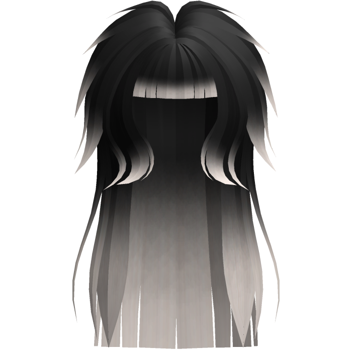 Long Emo Black Blonde Messy Shaggy Hime Hair
