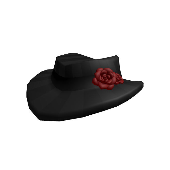 Striped Fedora With Red Rose