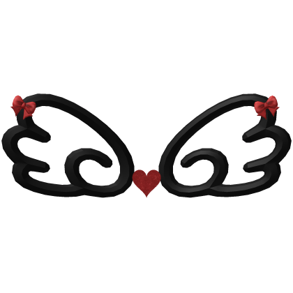 Little Angel Ribbon Wings - Black Red Roblox item