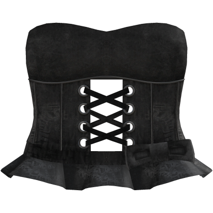 Black denim babydoll corset dress Roblox item