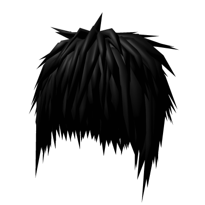 Black Anime Messy Boy Emo Hair thumbnail
