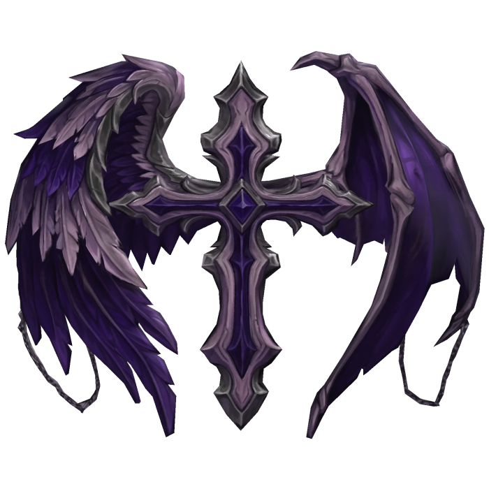 [Purple] Angel & Demon Wings Crossed