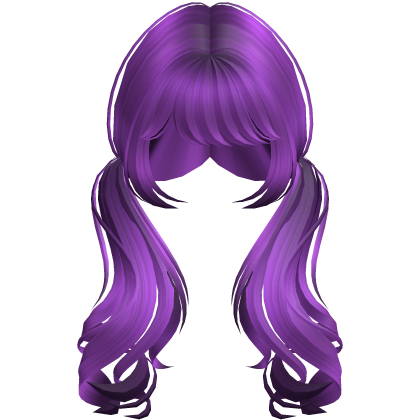 Purple Swirly Long Pigtails Roblox item