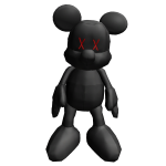 Plush Mouse Black Red