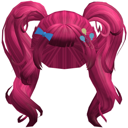 🎈 Pinkie Pie Pink Curly Pigtails Pony Mlp Hair