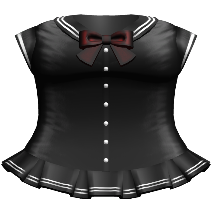 Kawaii Anime School Sailor Dress (Black & Red)