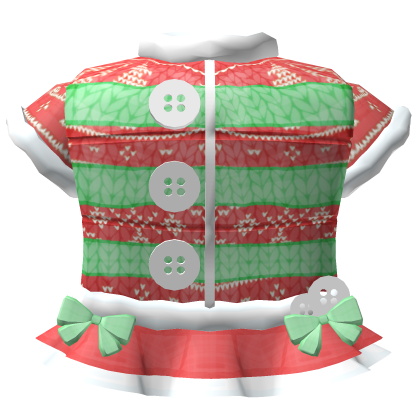 kawaii cute pattern plaid christmas winter jacket Roblox item