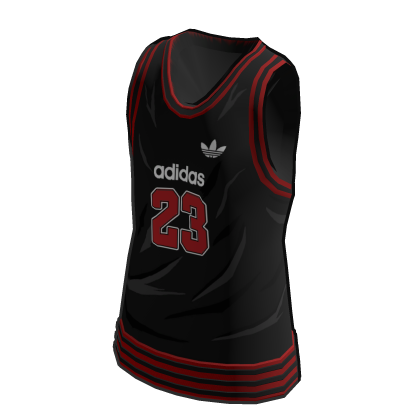 adidas Grey Basketball Jersey Red Trim and Void thumbnail