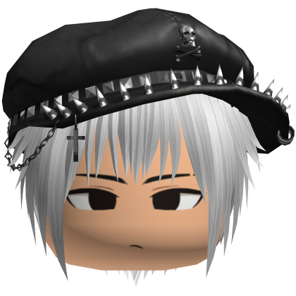 Vkei Moe White Messy Hair /w Spiky Hat