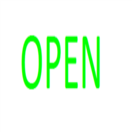 Open sign Roblox decal