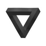 3D Gray Impossible Triangle
