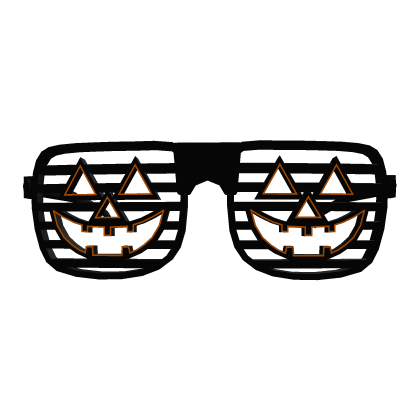black pumpkin glasses
