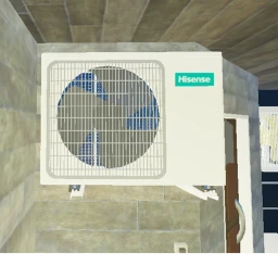 House with nice air conditioners icon