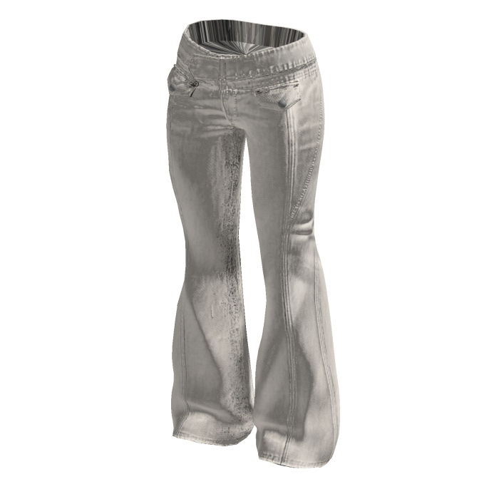 Washed Wide Leg Jeans (White)