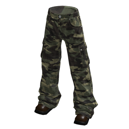 Camo Cargo Pants (Green)