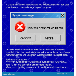 this game will crash your game  (WARNING!)
