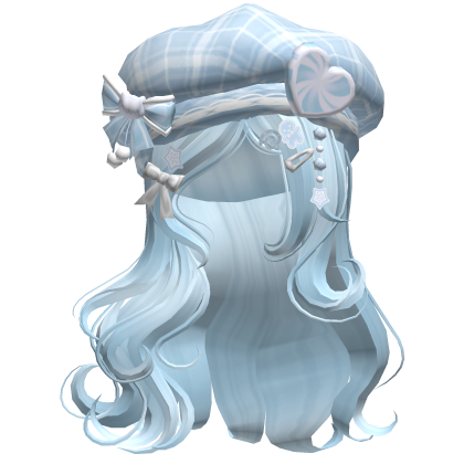 ♡ Christmas Swirls w/ Beret (Blue)