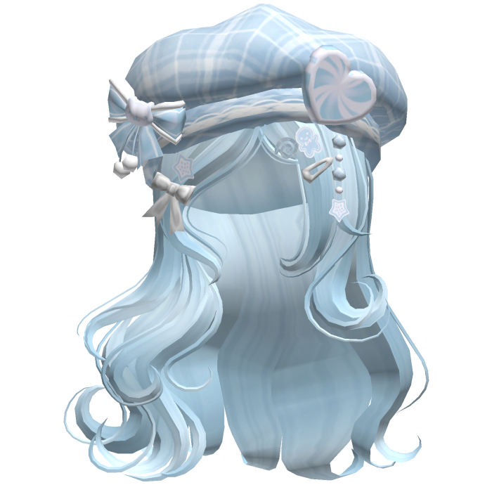 ♡ Christmas Swirls w/ Beret (Blue)