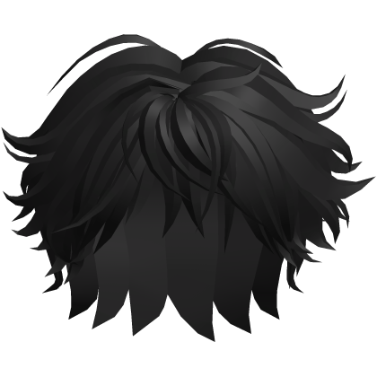 Black Fluffy Anime Boy Hair Roblox item