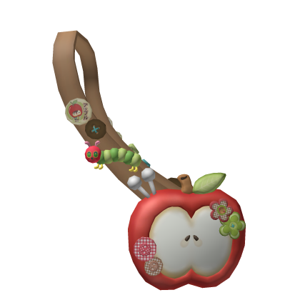 ♡: cute igari red apple worm crossbody w/ pins 3.0