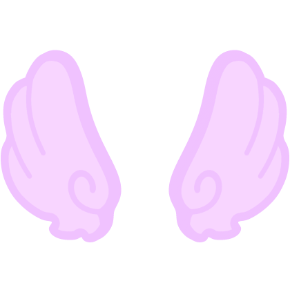♡ Cute Upward Glowing Angel Wings in Pastel Purple
