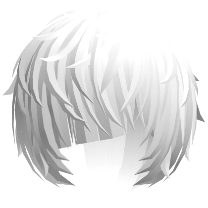 ^,…,^ white messy vkei anime emo moe hair 