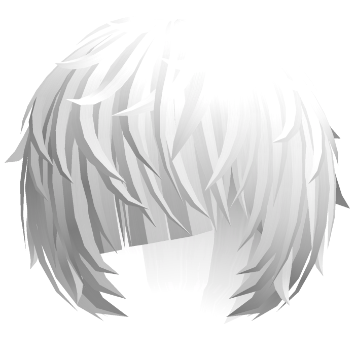 ^,…,^ white messy vkei anime emo moe hair 