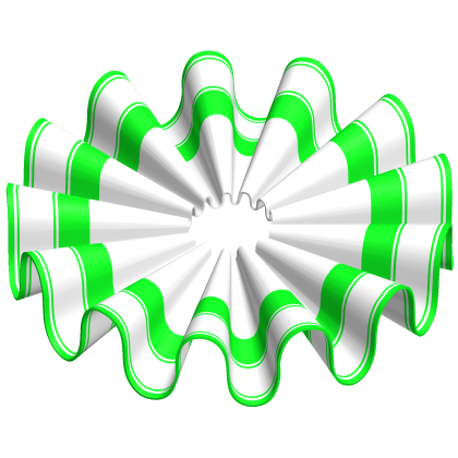 Neon Green and White Clown Jester Ruffles Roblox item