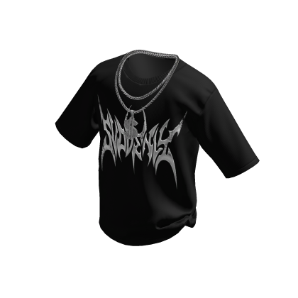 Black SVDDENLY T-Shirt w/ Double Dollar Chain thumbnail