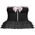 ♡ FREE : black + pink ballerina ruffle dress