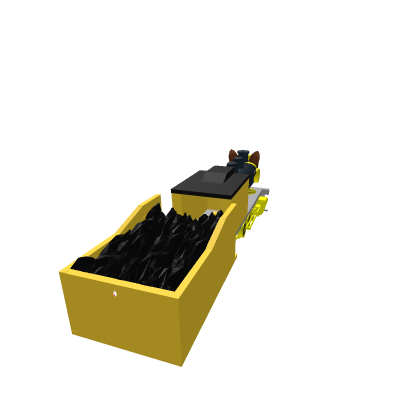 yellow steam train model