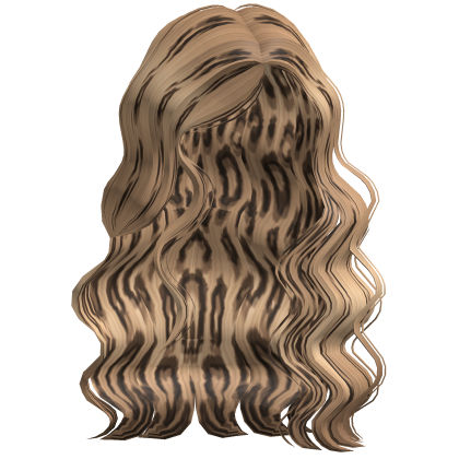 Crimped Beachy Seasalt Waves Blue Cheetah