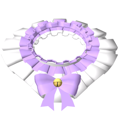 White and Purple Jester Collar with Bells