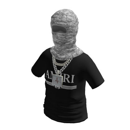 Amir Black Shirt with Balaclava and Chain thumbnail