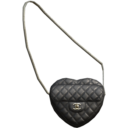 Black Chanel Heart Purse