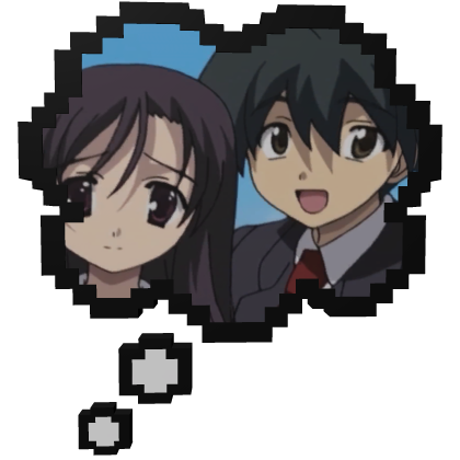 Kotonoha and Makoto School Days | Thinking Bubble 