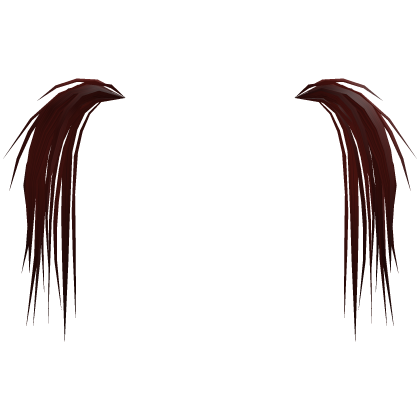 ♡ : red messy emo pigtail hair extensions Roblox item