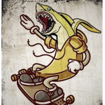 Banana Sharks On Skateboards