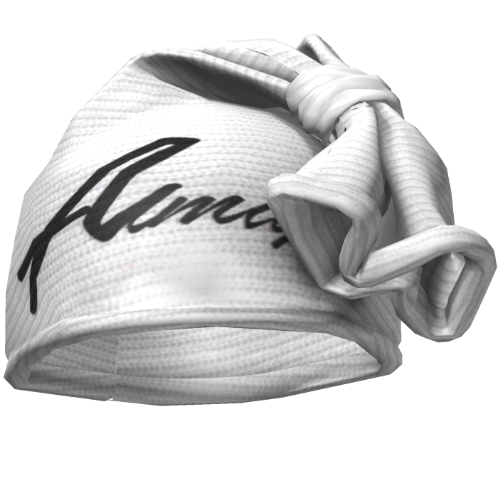 White & Black Knotted Wrap Cap Beanie