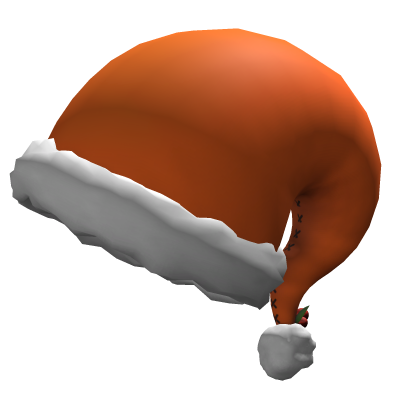 orange cozy christmas hat